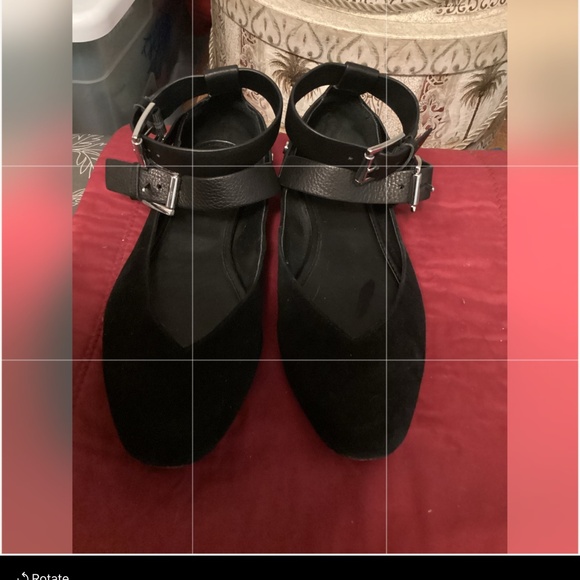 REBECCA MINKOFF SUEDE FLATS WITH ANKLE STRAPS SZ 7 1/2 main image 6